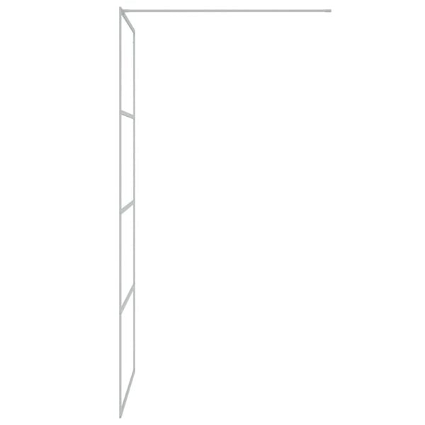 vidaXL Walk-in Shower Wall Silver 90x195 cm Clear ESG Glass
