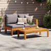vidaXL Garden Sofa with 1 Armrest 2-Seater Solid Wood Acacia