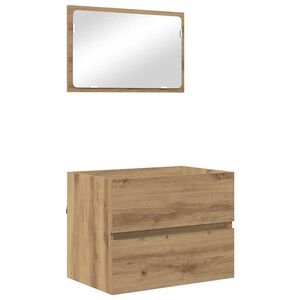vidaXL Bathroom Furniture Set 2 pcs Artisan Oak