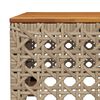 vidaXL Garden Table Beige 55x55x36 cm Poly Rattan Acacia Wood
