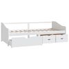 vidaXL 3-Seater Day Bed without Mattress White Solid Pinewood 90x200cm