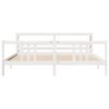 vidaXL Bed Frame with Headboard without Mattress White 200x200 cm