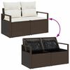 vidaXL Garden Sofa with Cushion 120 x 62 x 69 cm Poly Rattan