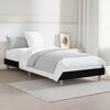 vidaXL Bed Frame without Mattress Black 75x190 cm Small Single Engineered Wood