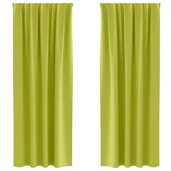 vidaXL Blackout Curtains with Rings 2 pcs Green 260 x 140 cm Polyester