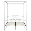 vidaXL Bed Frame without Mattress with Canopy White 160x200 cm Metal