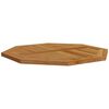 vidaXL Table Top 80x80x2.5 cm Octagonal Solid Wood Teak