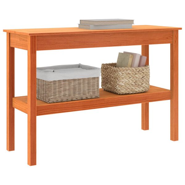 vidaXL Console Table Wax brown 110 x 40 x 75 cm Solid pine wood