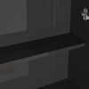 vidaXL Bathroom Mirror Cabinet 60x15x75 cm MDF Shining Black