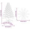 vidaXL Wooden Christmas Tree for Decoration White 100 cm Solid Wood Pine