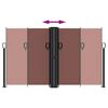 vidaXL Retractable Side Awning Brown 140x1200 cm