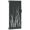 vidaXL Garden Gate with Lock Black 85 x 200 cm Powder-coated steel