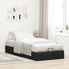 vidaXL Ottoman Bed Frame without Mattress Black Single Fabric