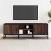 vidaXL TV Cabinet Brown Oak 120x35x41 cm Engineered Wood and Metal