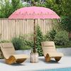 vidaXL Balinese Parasol 260 Pink 210-220 cm Cotton and solid wood