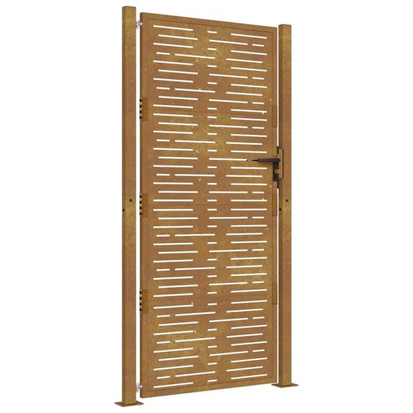 vidaXL Garden Gate 100x175 cm Corten Steel Square Design