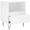 vidaXL Bedside Cabinets 2 pcs White 40x35x50 cm Engineered Wood