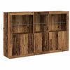 vidaXL LED Sideboard Old Wood 162 x 37 x 100 cm Engineered Wood