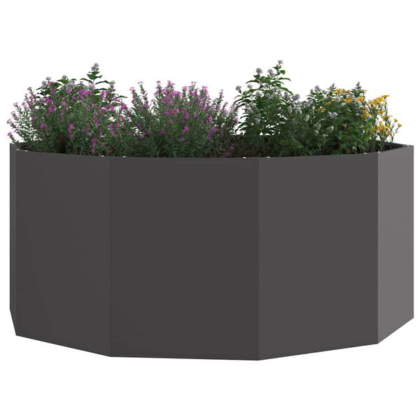 vidaXL Planter Black 120 x 120 x 50 cm Steel