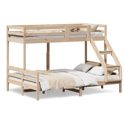 vidaXL Bunk Bed 80x200/140x200 cm Solid Wood Pine
