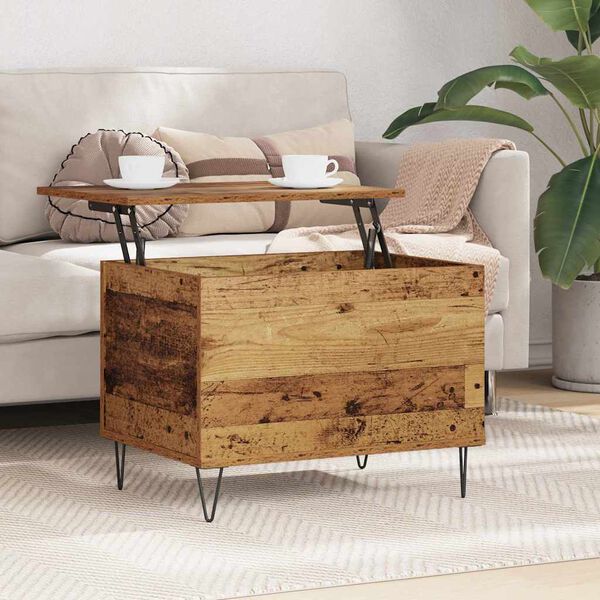 vidaXL Coffee Table Old Wood 60 x 44.5 x 45 cm Engineered Wood