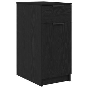 vidaXL Office Cabinet 33 x 50 x 75 cm Engineered Wood Black Oak