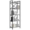 vidaXL Bookshelf Grey Sonoma 56 x 34 x 171 cm Engineered Wood