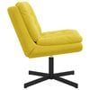 vidaXL Swivel Relaxing Chair Yellow 63 x 75 x 76 cm Velvet