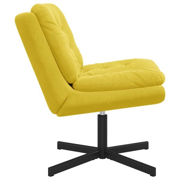 vidaXL Swivel Relaxing Chair Yellow 63 x 75 x 76 cm Velvet