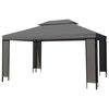 vidaXL Gazebo with LED String Lights Anthracite 3x4 m