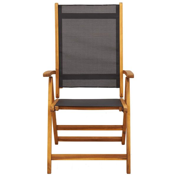 vidaXL Folding Garden Chairs 8 pcs Solid Wood Acacia and Textilene