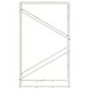 vidaXL Firewood Rack White 60x25x100 cm Cold-rolled steel