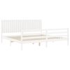 vidaXL Bed Frame without Mattress White 200x200 cm Solid Wood