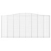 vidaXL Arched Gabion Basket 400x30x180/200 cm Galvanised Iron
