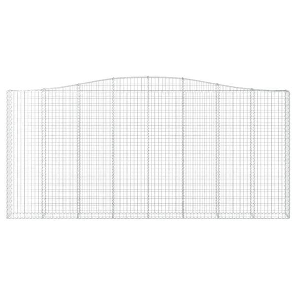 vidaXL Arched Gabion Basket 400x30x180/200 cm Galvanised Iron