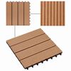 vidaXL Decking Tile 11 pcs Teak 30 x 30 cm WPC