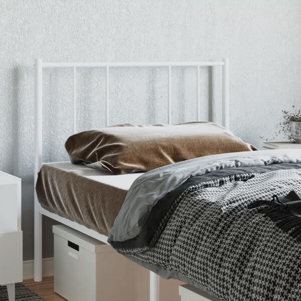 vidaXL Metal Headboard White 107 cm