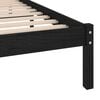 vidaXL Bed Frame without Mattress Black Solid Wood 100x200 cm
