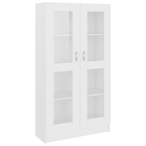 vidaXL Vitrine Cabinet White 82,5x30,5x150 cm Engineered Wood