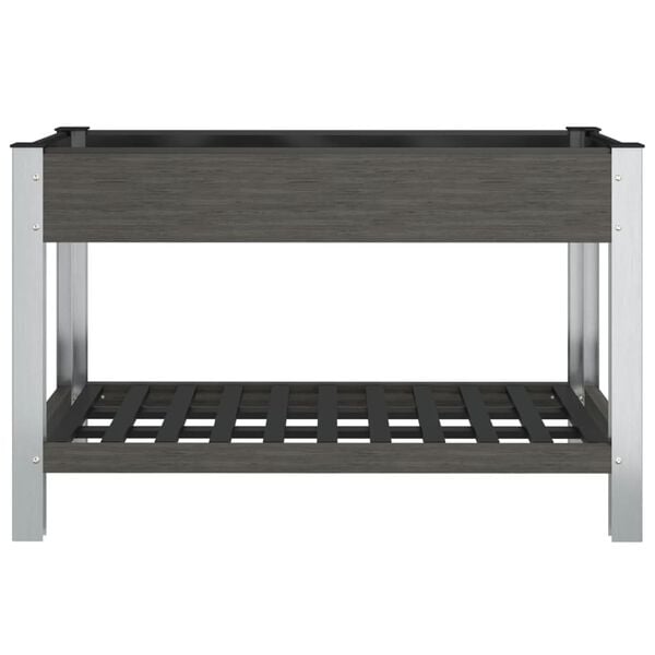vidaXL Garden Raised Bed with Shelf Grey 120x50x75 cm WPC