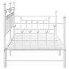 vidaXL Daybed Frame with Headboard White 100 x 200 cm Steel