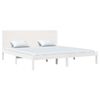 vidaXL Bed Frame without Mattress White 200x200 cm Solid Wood Pine