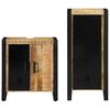 vidaXL Bathroom Furniture Set 2 pcs Brown and Black Solid Mango Wood