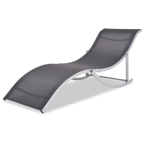 vidaXL Folding Sun Loungers 2 pcs Aluminium and Textilene