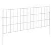 vidaXL Garden Fence with Stakes 12 pcs 75 x 30 cm Galvanised Steel