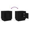 vidaXL Bedside Cabinet Black 44 x 34.5 x 45 cm Engineered Wood