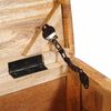vidaXL Storage Box with Storage with Lock Brown Solid Mango Wood