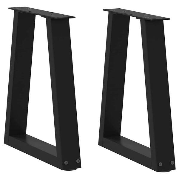 vidaXL Coffee Table Legs V-Shape 2 pcs Black 38x(42-43.3) cm Steel