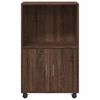 vidaXL Rolling Cabinet Brown Oak 55x40x91 cm Engineered Wood