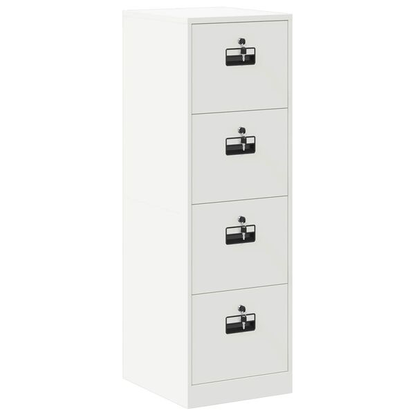 vidaXL File Cabinet 2 pcs White 44 x 50 x 139 cm Cold-Rolled Steel